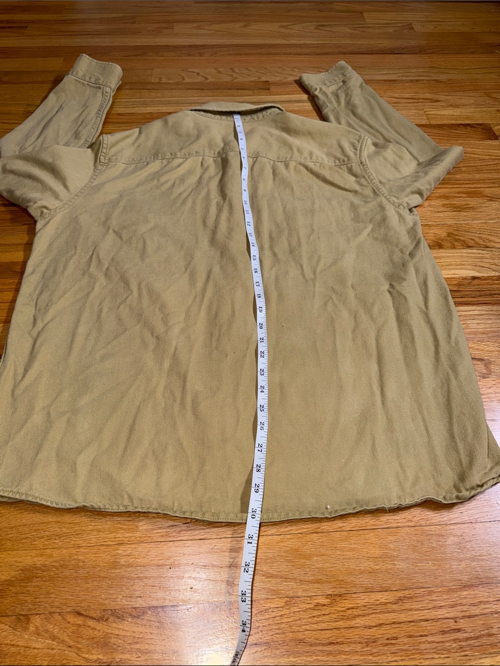 H&M Men's Light Tan Button-Down Casual Shirt Jacket - Picture 8 of 8